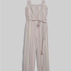 Gap‎ Womens Multi Color Striped Wide Leg Jumpsuit Tie Waist Size 6 582982-00-1